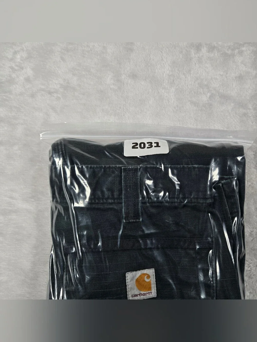 Carhartt Double Knee Cargo Pants Mens Size 34x30 Black Relaxed Fit Ripstop Y2K